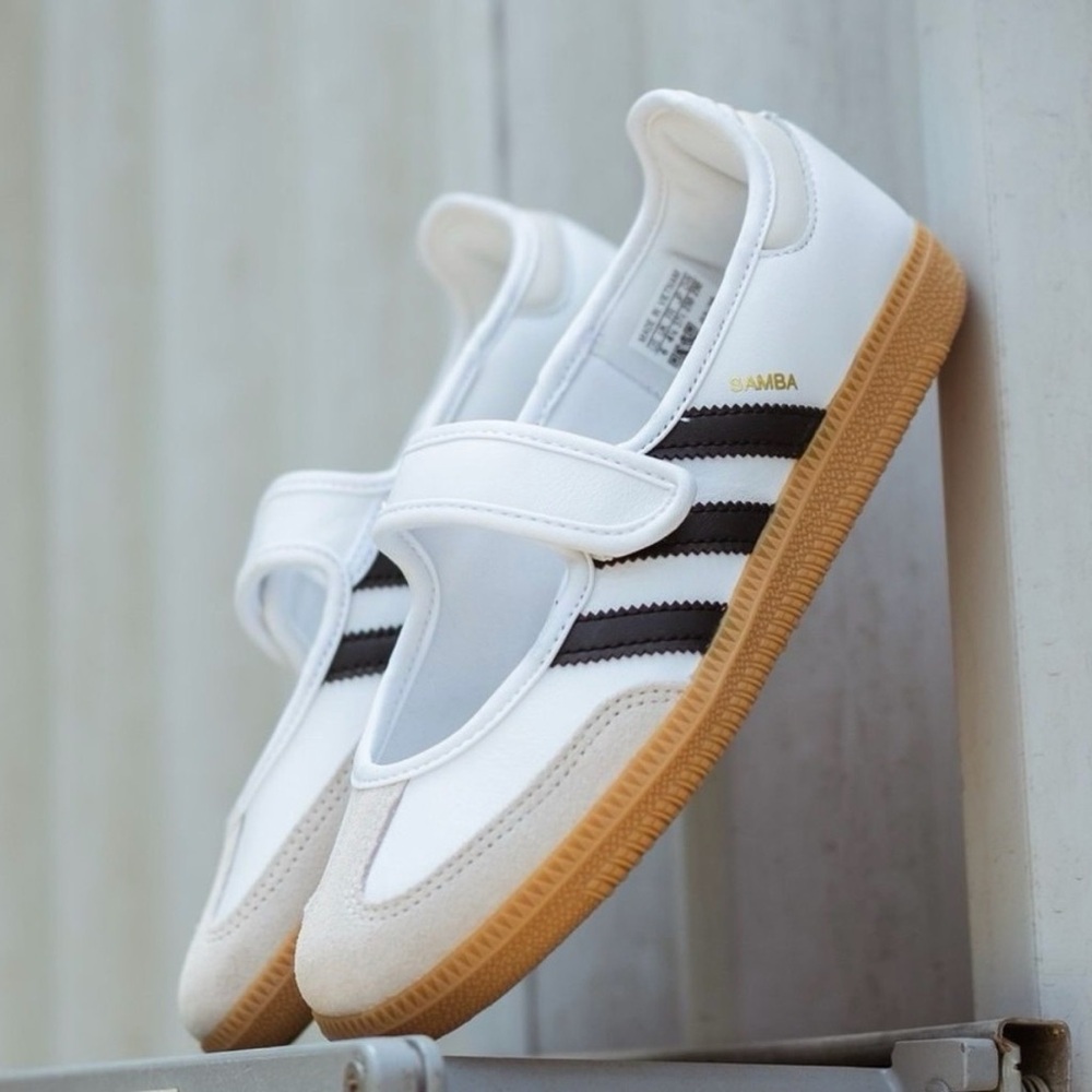 Adidas Samba White Black Mary Jane